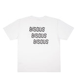 T-SHIRT HOMME BISOUS X3 BACK BLANC BLANC