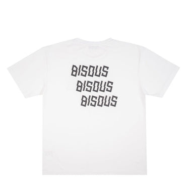 T-SHIRT HOMME BISOUS X3 BACK BLANC BLANC