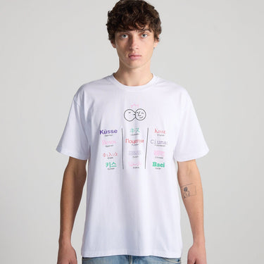 T-SHIRT HOMME BODY LANGUAGE BLANC BLANC