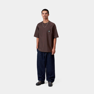 T-SHIRT HOMME OG LOOSE POCKET MARRON MARRON