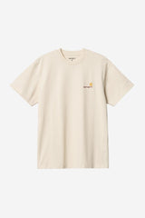 T-SHIRT HOMME AMERICAN SCRIPT BEIGE BEIGE
