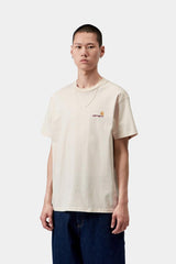 T-SHIRT HOMME AMERICAN SCRIPT BEIGE BEIGE