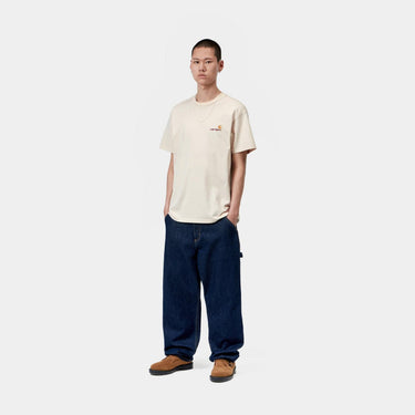 T-SHIRT HOMME AMERICAN SCRIPT BEIGE BEIGE