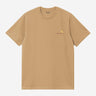 T-SHIRT HOMME AMERICAN SCRIPT MARRON MARRON