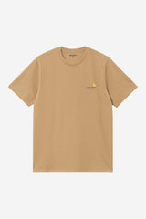 T-SHIRT HOMME AMERICAN SCRIPT MARRON MARRON