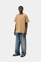 T-SHIRT HOMME AMERICAN SCRIPT MARRON MARRON