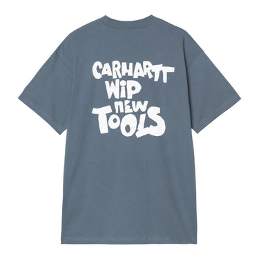 T-SHIRT HOMME CUTOUT BLEU BLEU