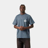 T-SHIRT HOMME CUTOUT BLEU BLEU