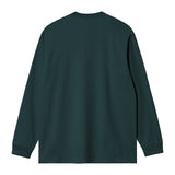 T-SHIRT HOMME L/S POCKET VERT FONCE VERT FONCE