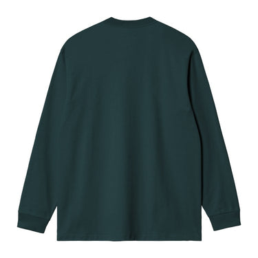 T-SHIRT HOMME L/S POCKET VERT FONCE VERT FONCE