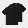 T-SHIRT HOMME PACK X2 CREW NECK NOIR NOIR