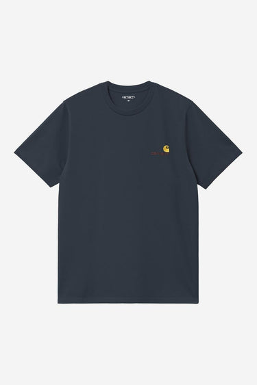 T-SHIRT HOMME S/S AMERICAN SCRIPT BLEU MER BLEU MER