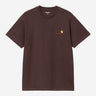 T-SHIRT HOMME S/S AMERICAN SCRIPT MARRON MARRON