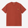 T-SHIRT HOMME S/S AMERICAN SCRIPT ROUGE ROUGE