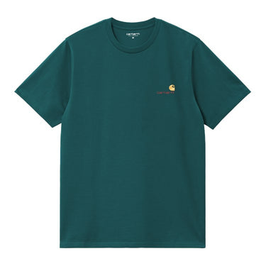 T-SHIRT HOMME S/S AMERICAN SCRIPT VERT FONCE VERT FONCE