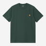 T-SHIRT HOMME S/S AMERICAN SCRIPT VERT FONCE VERT FONCE