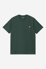 T-SHIRT HOMME S/S AMERICAN SCRIPT VERT FONCE VERT FONCE