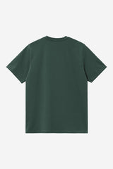 T-SHIRT HOMME S/S AMERICAN SCRIPT VERT FONCE VERT FONCE