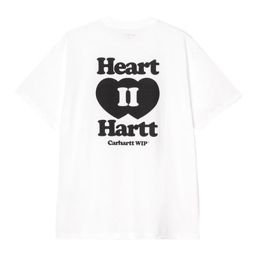 T-SHIRT HOMME S/S HEART II HARTT BLANC BLANC
