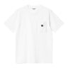 T-SHIRT HOMME S/S POCKET HEART BLANC BLANC
