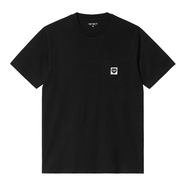 T-SHIRT HOMME S/S POCKET HEART NOIR NOIR