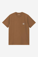 T-SHIRT HOMME S/S POCKET MARRON MARRON