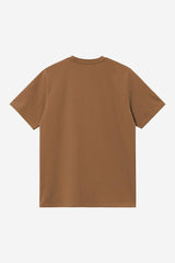 T-SHIRT HOMME S/S POCKET MARRON MARRON