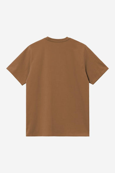 T-SHIRT HOMME S/S POCKET MARRON MARRON