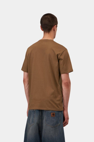 T-SHIRT HOMME S/S POCKET MARRON MARRON