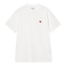 T-SHIRT HOMME SMALL HEART BLANC BLANC