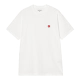 T-SHIRT HOMME SMALL HEART BLANC BLANC