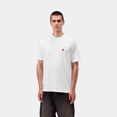 T-SHIRT HOMME SMALL HEART BLANC BLANC