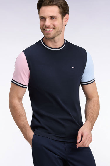 T-SHIRT HOMME COL ROND MARINE MARINE