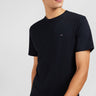 T-SHIRT HOMME LOGO COL ROND NOIR NOIR