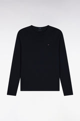 T-SHIRT HOMME LOGO COL ROND NOIR NOIR
