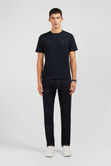 T-SHIRT HOMME LOGO COL ROND NOIR NOIR