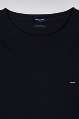 T-SHIRT HOMME LOGO COL ROND NOIR NOIR