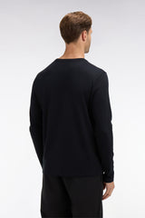 T-SHIRT HOMME LOGO COL ROND NOIR NOIR