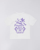 T-SHIRT HOMME HARDWARE STORE SHIBUYA WHITE GARMENT WHITE GARMENT