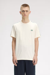 T-SHIRT HOMME CONTRAST TAPE RINGER ECRU 560 ECRU 560