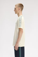 T-SHIRT HOMME CONTRAST TAPE RINGER ECRU 560 ECRU 560