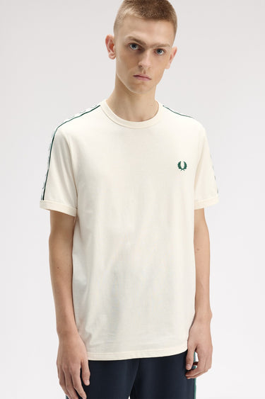 T-SHIRT HOMME CONTRAST TAPE RINGER ECRU 560 ECRU 560