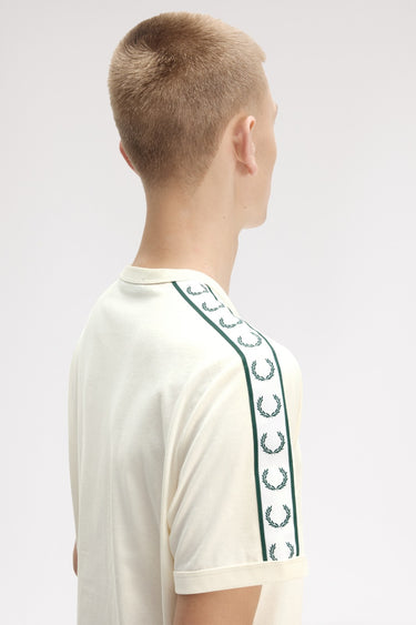 T-SHIRT HOMME CONTRAST TAPE RINGER ECRU 560 ECRU 560