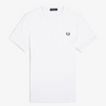 T-SHIRT HOMME RINGER BLANC BLANC