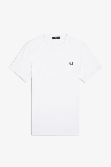 T-SHIRT HOMME RINGER BLANC BLANC