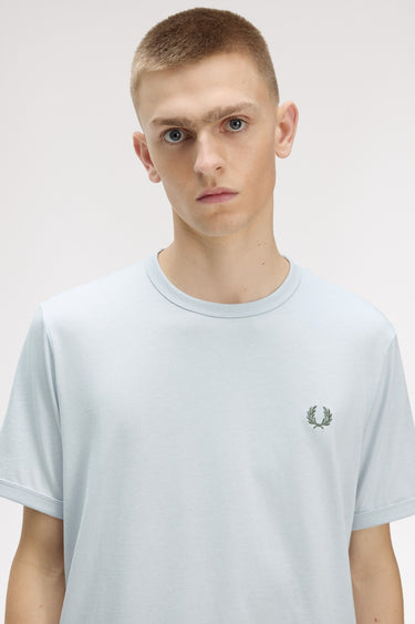 T-SHIRT HOMME RINGER BLEU CIEL 28A BLEU CIEL 28A