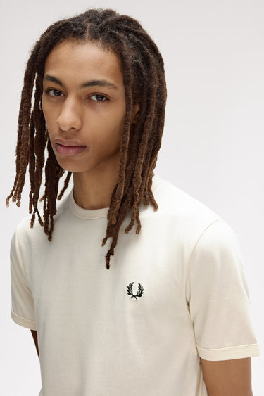 T-SHIRT HOMME RINGER ECRU 91B ECRU 91B