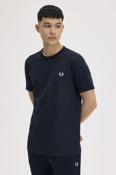 T-SHIRT HOMME RINGER MARINE 608 MARINE 608