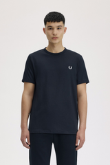 T-SHIRT HOMME RINGER MARINE MARINE