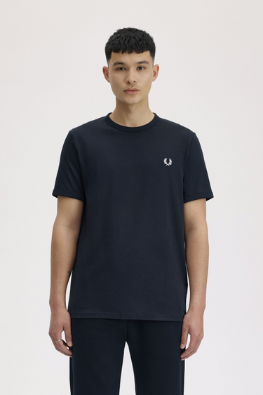 T-SHIRT HOMME RINGER MARINE MARINE